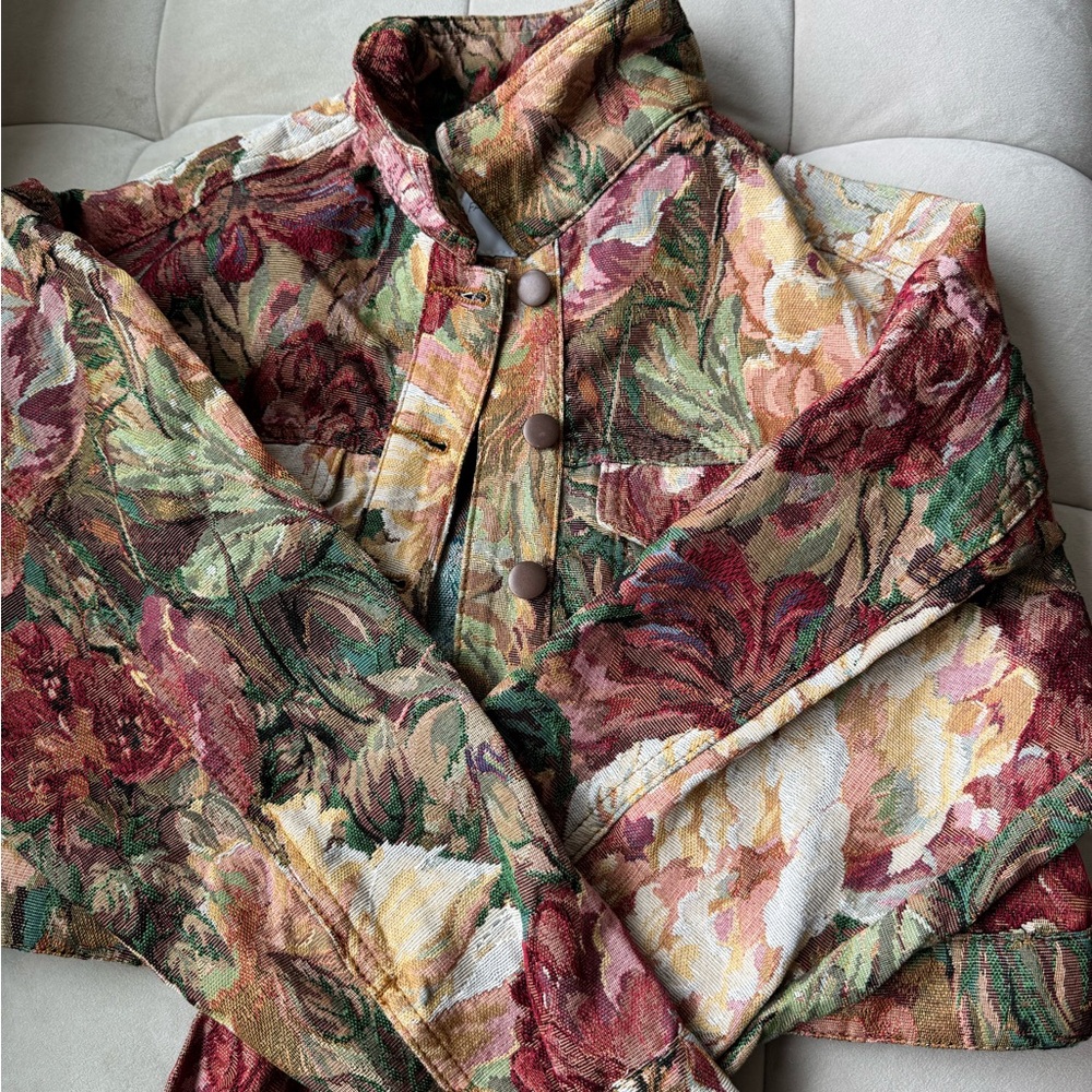 Floral vintage Jean jacket